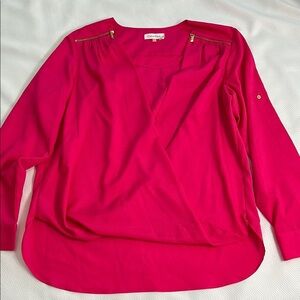Calvin Klein draped front blouse